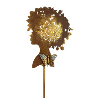 formano Kopf mit Schmetterling Gartenstecker formano Kopf mit Schmetterling Gartenstecker