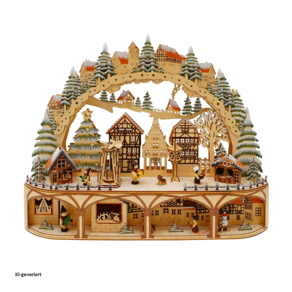 Schwibbogen Weihnachtsmarkt