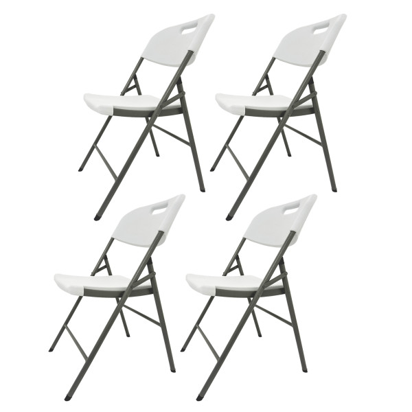 Klappstuhl Fritz weiß HDPE / Stahl 4er Set