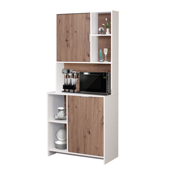 HTI-Living Malin Weiß Artisaneiche Küchenschrank