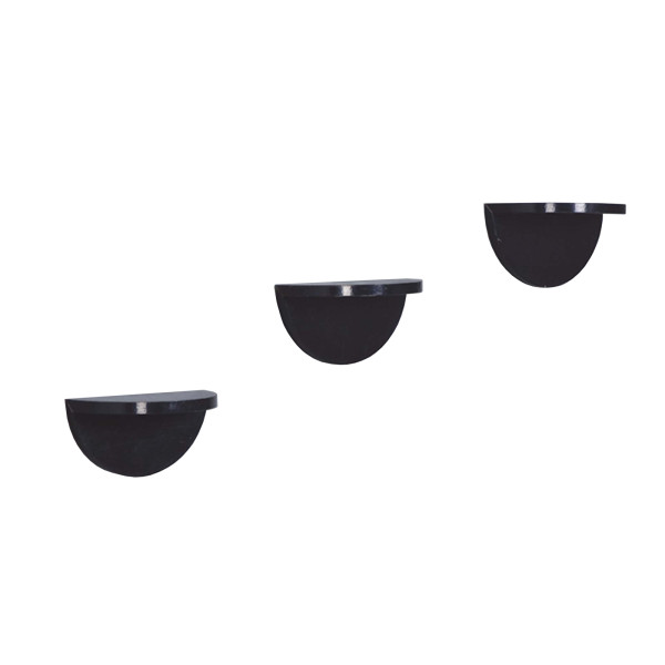 Wandregal Altona 943 3er Set Schwarz