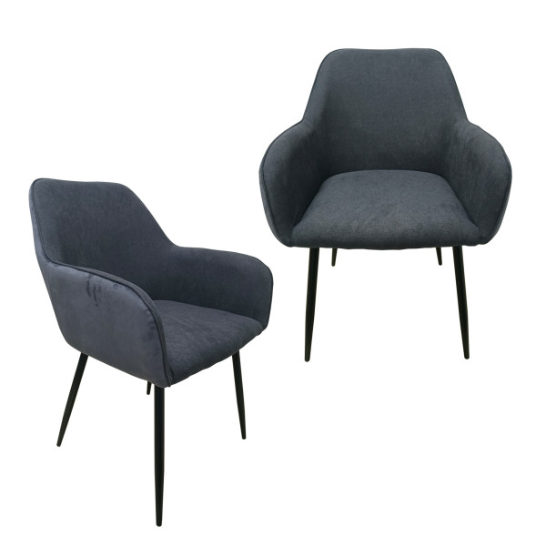 Stuhl Albany grau soft 2er