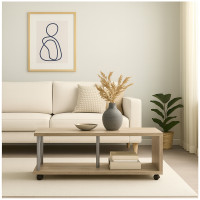 HTI-Living Sonoma Breite 110 cm Couchtisch mit Ablagefach und Rollen HTI-Living Sonoma Breite 110 cm Couchtisch mit Ablagefach und Rollen