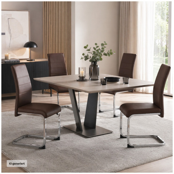 Schwingstuhl SallyC PU Braun