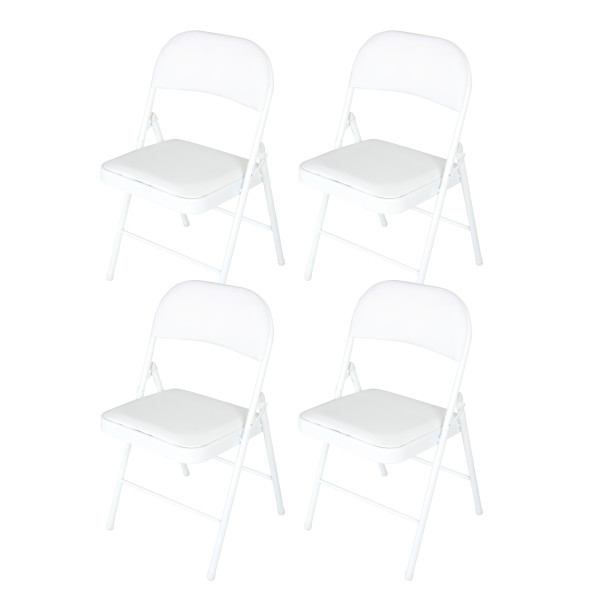 Klappstuhl Wedigo PVC Weiß 4er Set