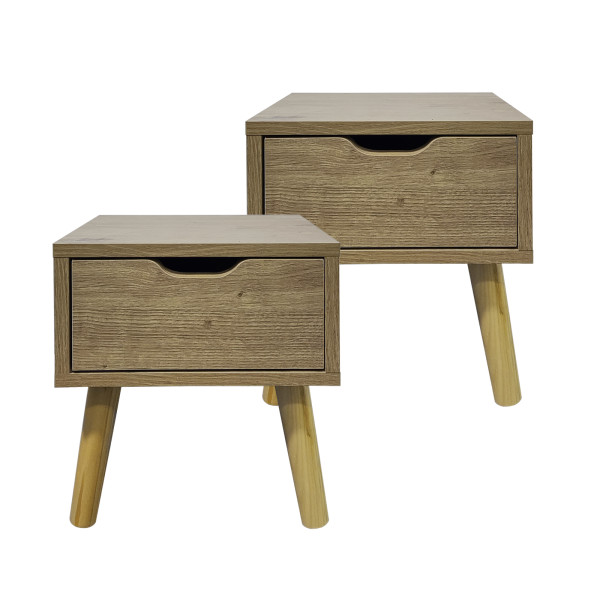 Nachtschrank 1 Schub. Thekla 29325 Artisaneich 2er