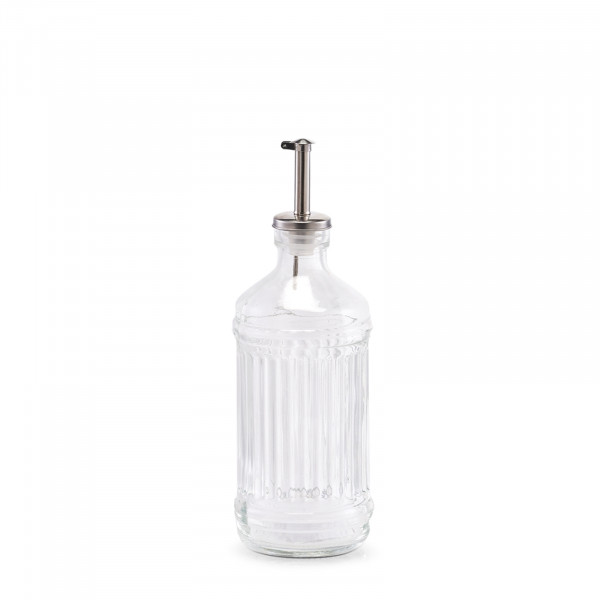 ZELLER Present Rillen-Glas Essig-/Ölflasche, 500 ml