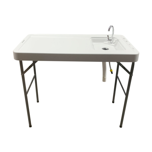 Fischreinigungstisch Fritz weiß HDPE / Stahl