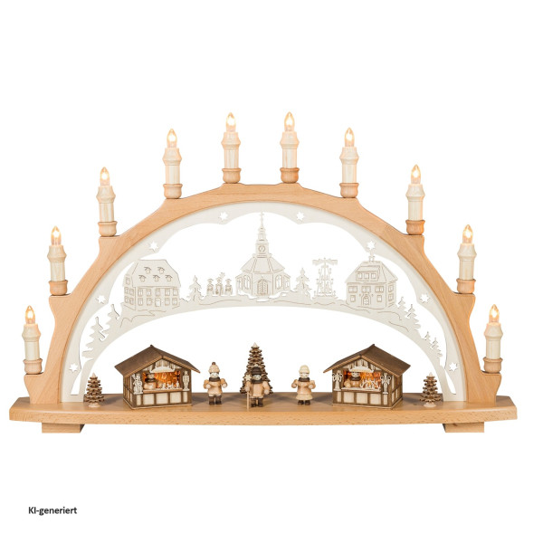Lichterbogen "Weihnachtsmarkt", mit Innenbeleucht