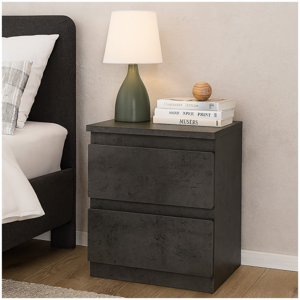 Kommode Thekla 2 Schubladen beton 2er-Set