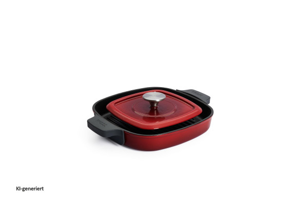 Steakpfanne mit Rillen 28 x 28 cm