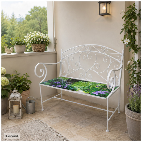 Gartenbank Celia Hortensien