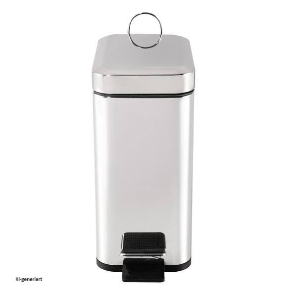 Pedalmülleimer Modern 5L Silber