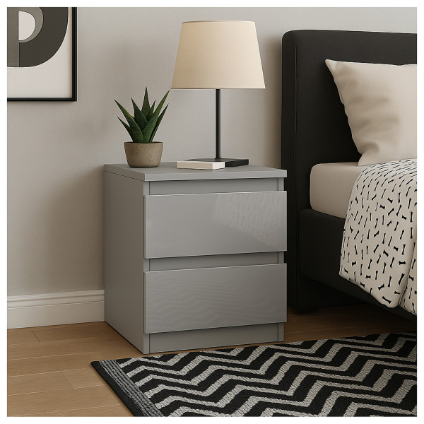 Nachtschrank Kenji grau