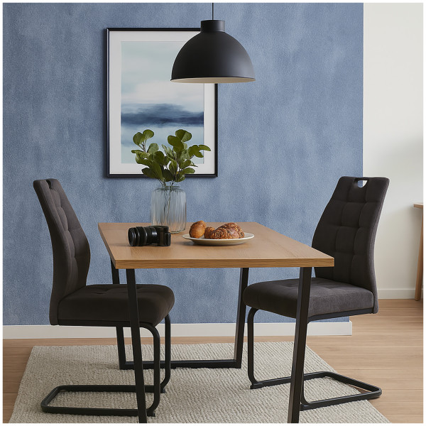 Stuhl Marek dunkelgrau velvet 2er