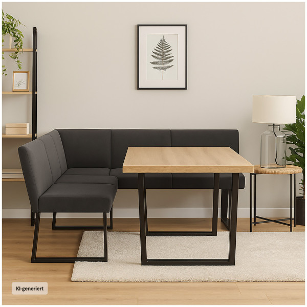 Eckbank Vemal 190 x 152 schwarz