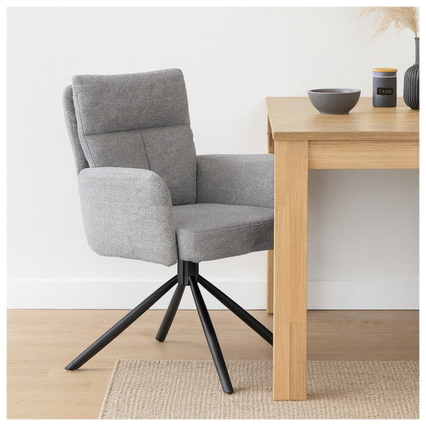 Drehstuhl Kyra hellgrau 2er