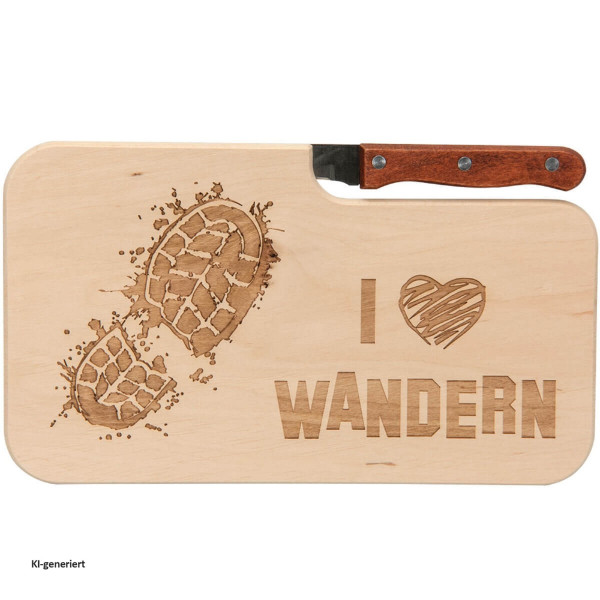Messerbrett Wander-Motive I Love Wandern