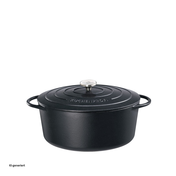 Bratentopf Oval, Schwarz