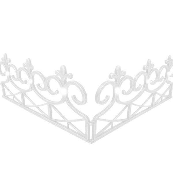 Zierzaun Nessa Solar, Lilie, 8teilig, weiß