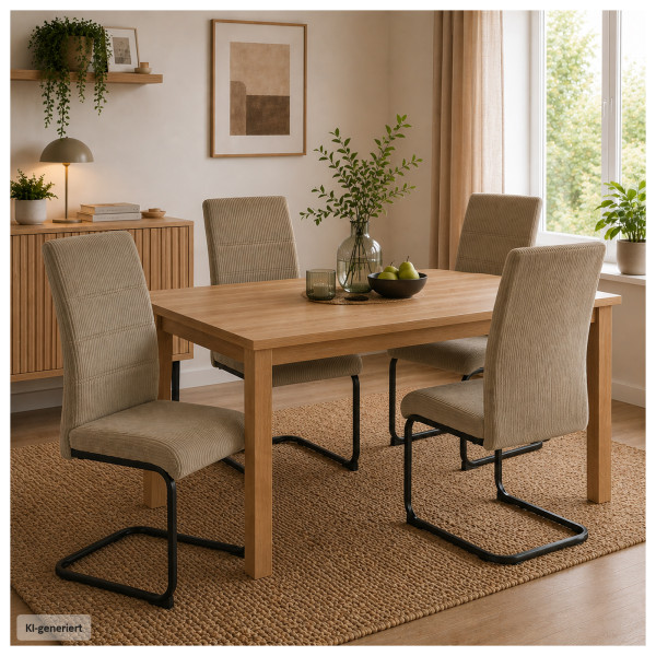 Schwingstuhl SallyP beige cord