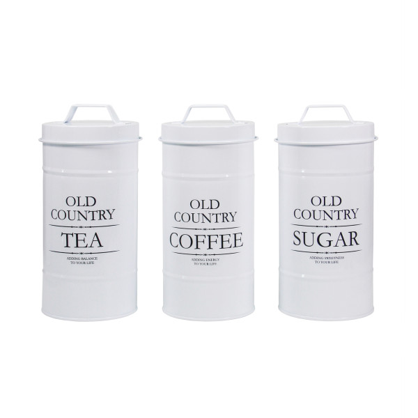 Große Aufbewahrungsdosen mit Henkel Sieglinde Weiß