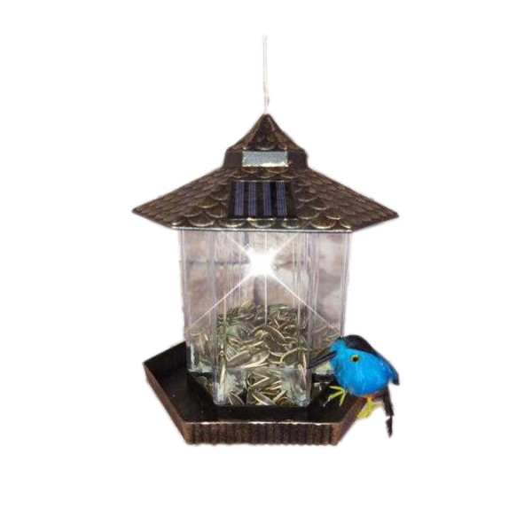 Vogelfutterhaus Nessa Solar, metallic gold