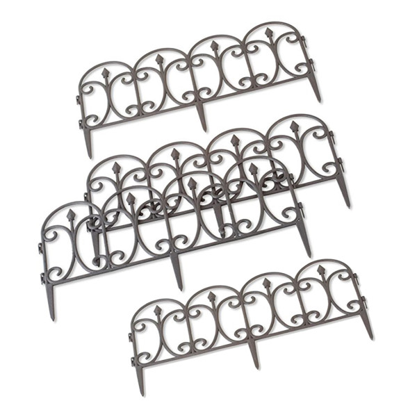 Gartenzaun Nessa verschnörkelt 4-teilig