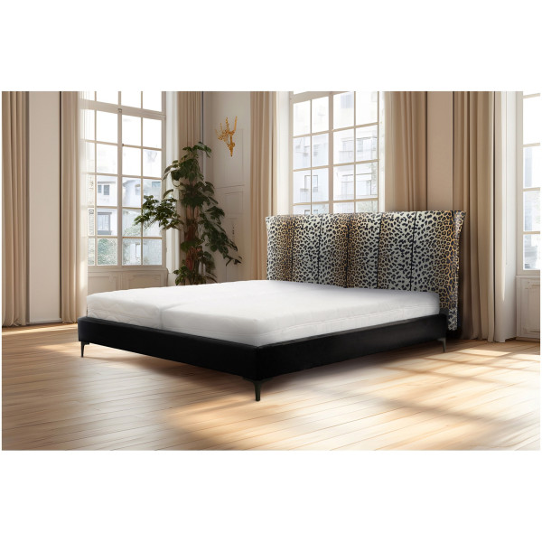 HTI-Living Exklusives Design trifft Komfort Doppelbett Leoprint 180 x 200 cm