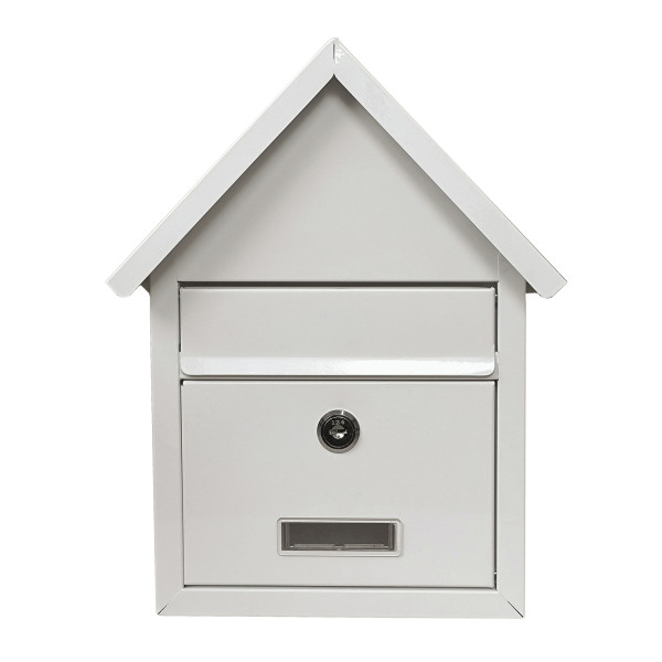 Briefkasten mit Spitzdach Amin Weiß