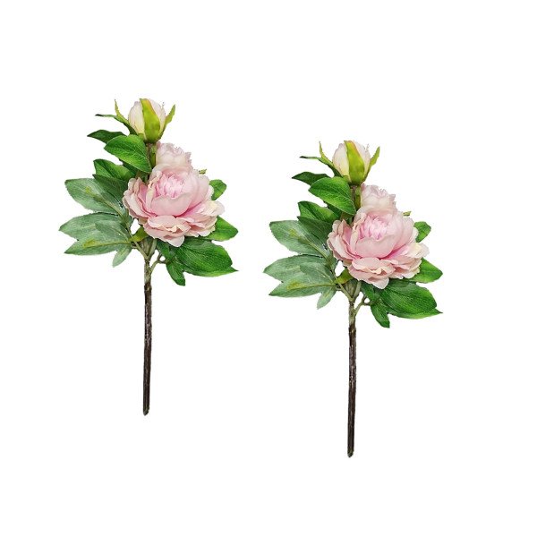 HTI-Living Flora 38 cm Pfingstrose 2er Set Rosa