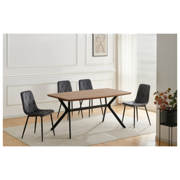 Stuhl Mesa Eco Velvet grau 4er