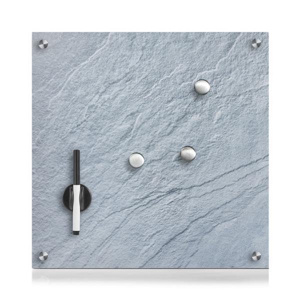 Memoboard "Schiefer", Glas, grau