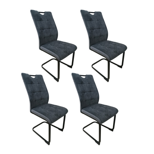 Stuhl Mateo grau 4er Polyester