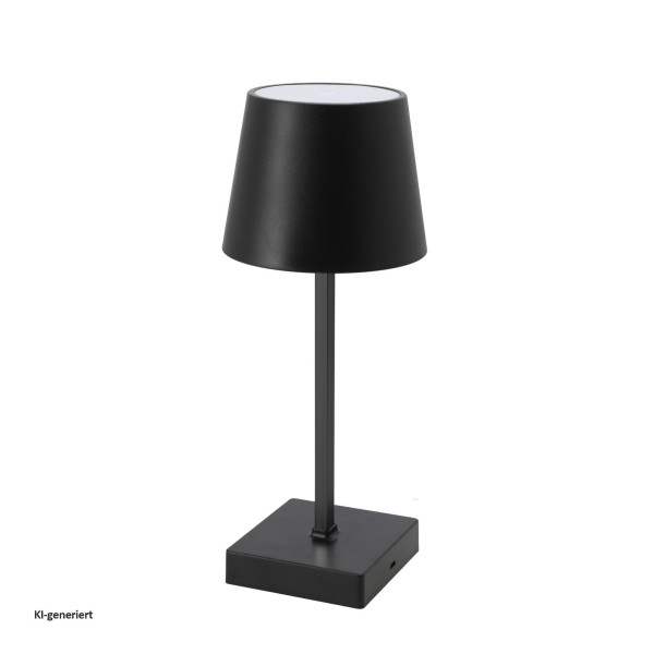 LED Tischleuchte, Batterie, schwarz, ca. 26cm