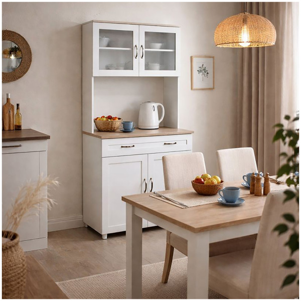 Küchenbuffet Küchenschrank Blanca Weiß