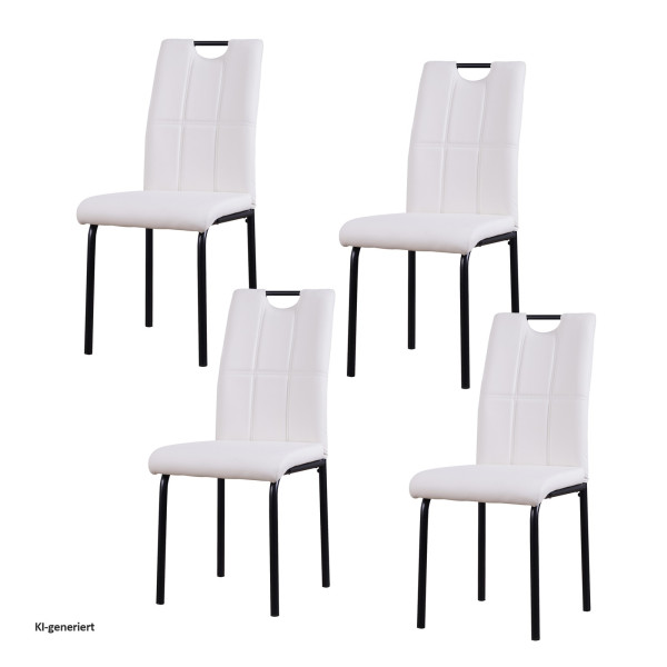 Stuhl Denton PU weiß 4er Set