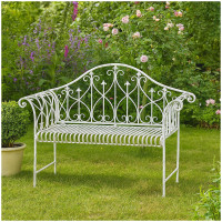 HTI-Living romantisch nostalgisch Metall Gartenbank Weiß HTI-Living romantisch nostalgisch Metall Gartenbank Weiß