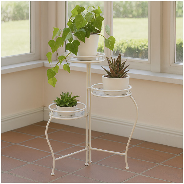 HTI-Living Pflanzenständer im Vintage Stil mit 3 Ebenen Blumenständer Lani