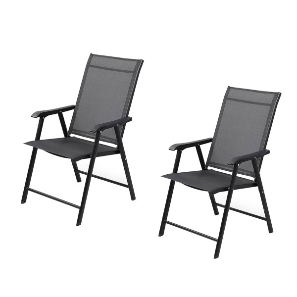 HTI-Living Grau Gartenstühle 2 Stück