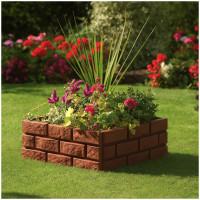 HTI-Living Stecksystem Gesamtlänge 180 cm Beetumrandung 4er Set Kunststoff Steinoptik HTI-Living Stecksystem Gesamtlänge 180 cm Beetumrandung 4er Set Kunststoff Steinoptik