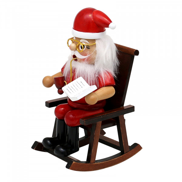 Sigro Weihnachtsmann im Schaukelstuhl Holz Räuchermann