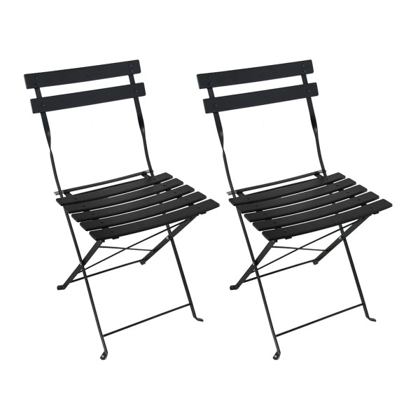 Gartenstuhl Basil schwarz 2er Set