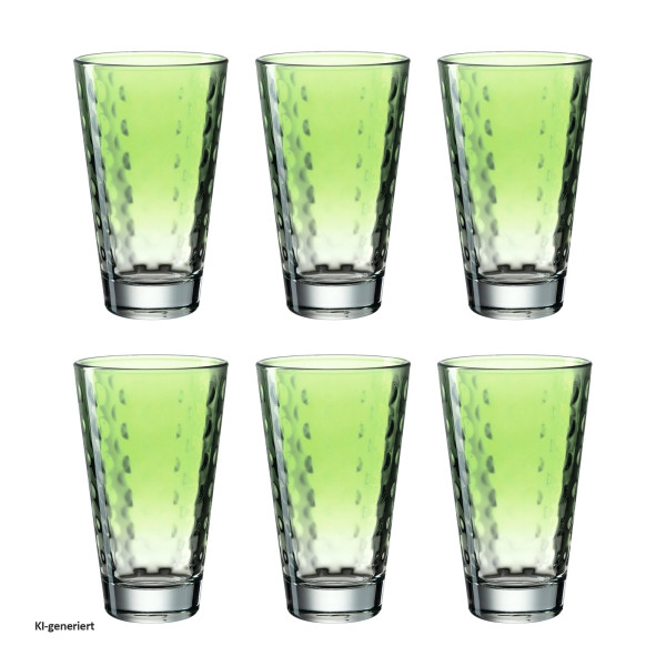 LD Becher Pastell h.grün Optic 6er Set 300ml