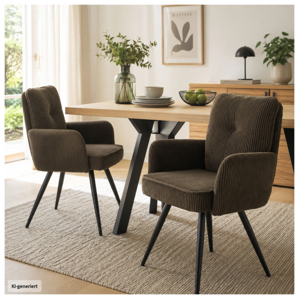 Stuhl Kyra2 braun cord