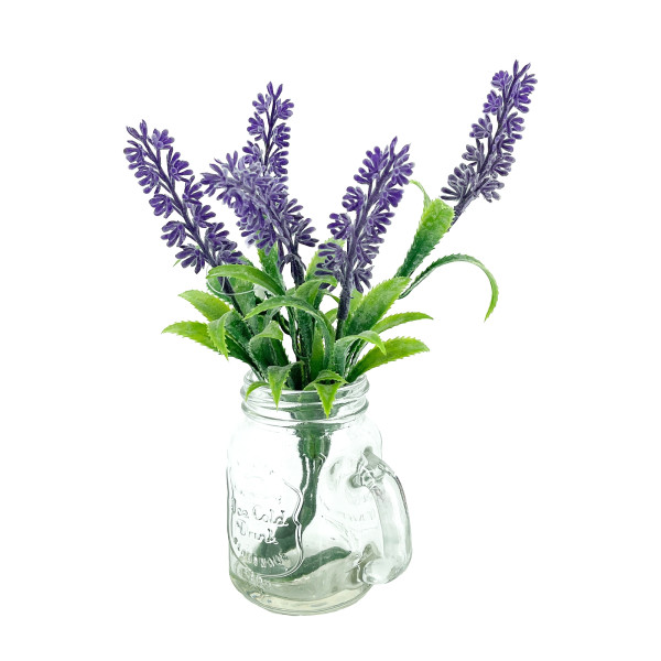 Lavendel im Glas, Kunstblume
