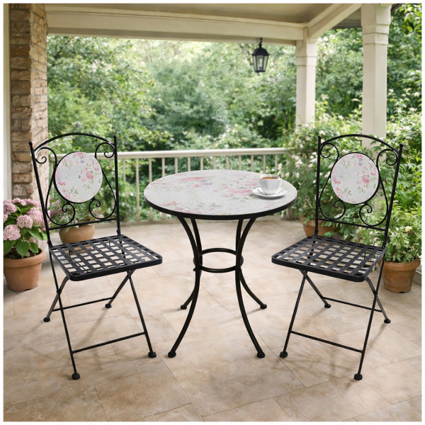 Gartentisch und 2 Stühle Celia Rosen