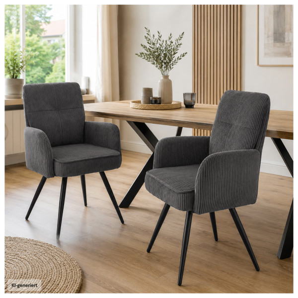 Stuhl Kyra2 grau Cord