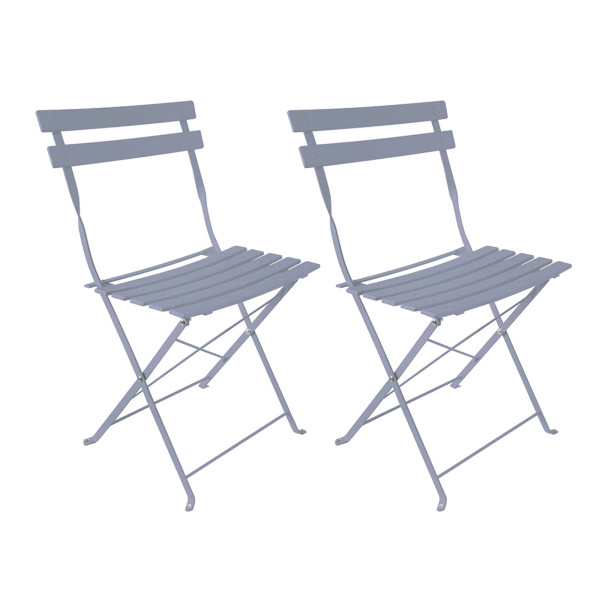 Gartenstuhl Basil grau 2er Set