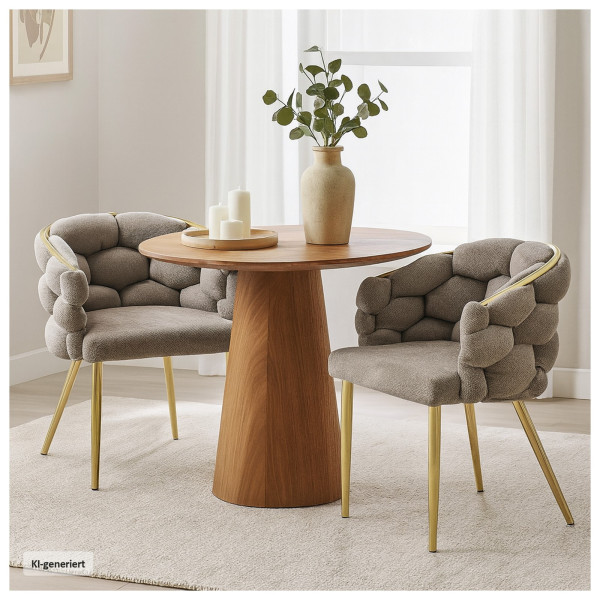 Stuhl Alsen Gold Braun